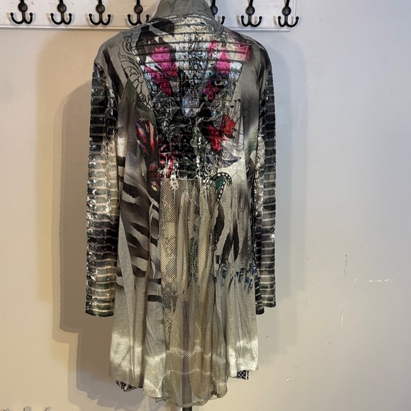 Bohemian open front duster jacket size L to xl - Picture 5 of 9